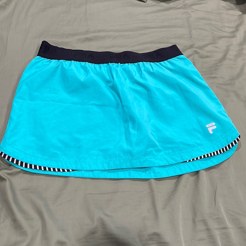 Fila Teal and Black Tennis Skort